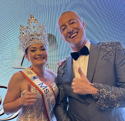 Ms. Universe International & Prince Mario-Max Schaumberg-Lippe - photo by Luxury Experience
