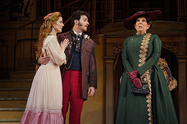 Westport Country Playhouse - The Importance of Being Earnest - Kristen Hahn, Anthony Michael Martinez, Christine Pedi - photo by Carol Rosegg