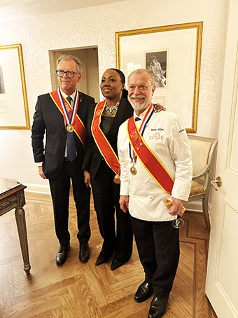 Michel Escoffier, Chef Karen "Chef Coco" Linton, Chef Mario D'Orio - photo by Luxury Experience