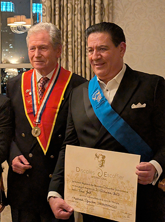 Michel Escoffier and GM Spiridon Saratopoulos - photo by Luxury Experience