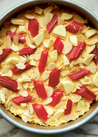 Rhubarb and White Chocolate Snack Cake - photo by Matthew Hague