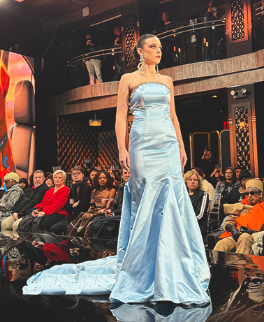 Alonso Maximo - Strapless Ice Blue Gown - photo by Luxury Experience