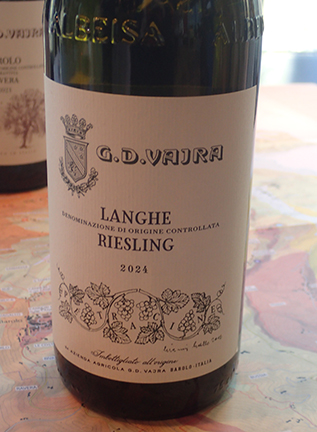 G. D. Vajra Langhe Riesling 2024 - photo by Luxury Experience