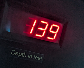 Curasub - 139 foot reading - photo by Luxury Experience