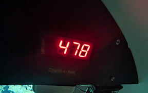 Curasub Adventure - 478 foot reading (146 meters) - photo by Luxury Experience