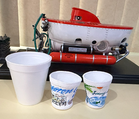 Curasub Adventure - Cups before and after dive - photo by Luxury Experience