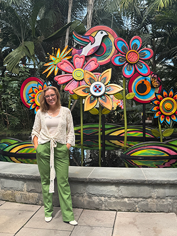 Amie Jacobsen - Flower Shower - NY Botanical Gardens - photo by Luxury Experience