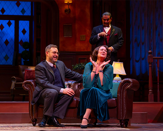 Westport Country Playhouse - The Murder of Roger Ackroyd - John Rapson, Karen Ziemba, Anthony Cochrane - photo by T. Charles Erickson